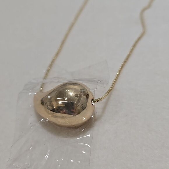 Bean Pendant Necklace with Adjustable Chain - Picture 5 of 5